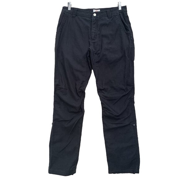 Livsn Flex Canvas Pants Mens 31x32 Black Hiking Rock Climbing Roll up Gorpcore - Picture 1 of 8